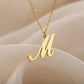 Gold Personalized Initial Necklace - Elegant Minimalist Gift for Women, Weddings & Anniversaries