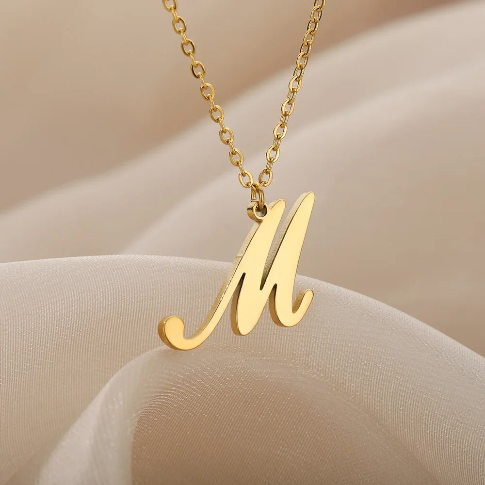 Gold Personalized Initial Necklace - Elegant Minimalist Gift for Women, Weddings & Anniversaries