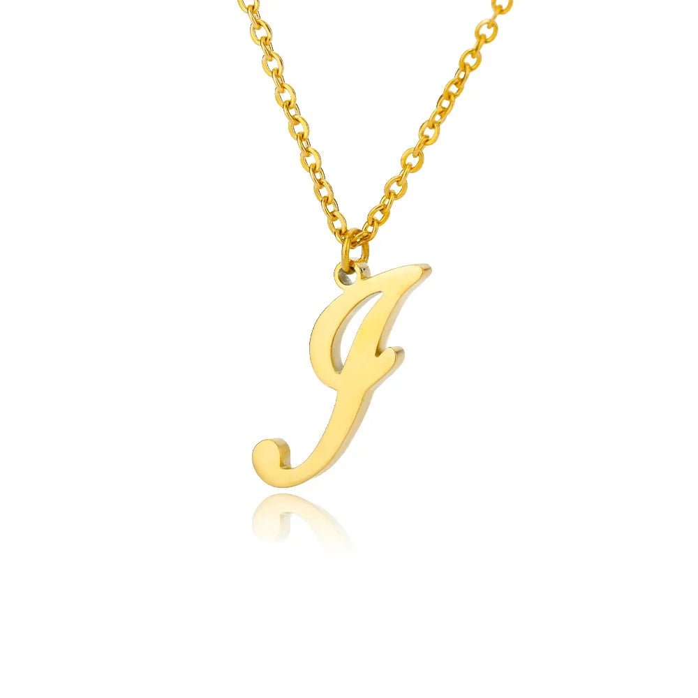 Gold Personalized Initial Necklace - Elegant Minimalist Gift for Women, Weddings & Anniversaries