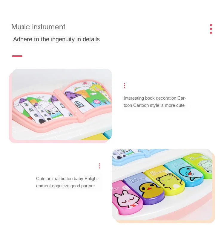 Musical Piano Toy for Babies - Rotating Light & Sound Keyboard with Animal Sounds, Educational Fun for Kids Aged 1-3, Great Christmas Gift