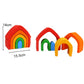 Rainbow Wooden Blocks Montessori Stacking Toys Wood Building Blocks Back to School 2025 Educational STEM Gift