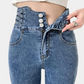 Hochtaillierte, figurbetonte Damenjeans – klassisch, robust, für den Alltag 5