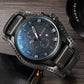 Hochwertige Herren Chronograph Armbanduhr – klassisches Design, echtes Leder, für Business und elegante Anlässe 1