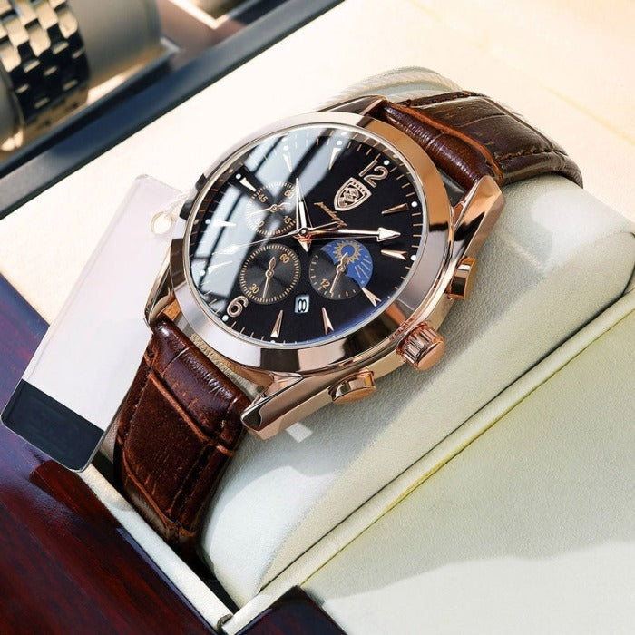 Hochwertige Herren Uhr – klassisches Edelstahl-Design, wasserdicht, für jeden Anlass 0