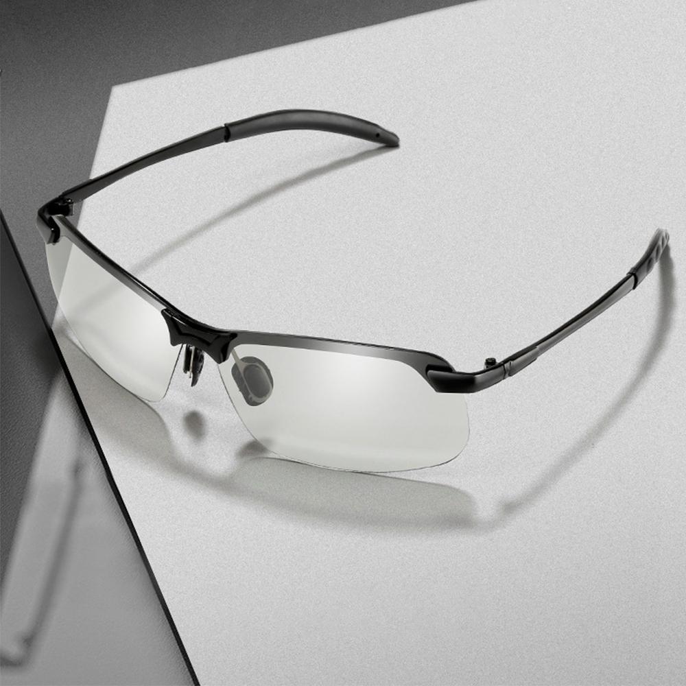 Hochwertige selbsttönende polarisierte Brille für Herren und Damen – flexibles Design, Metallrahmen, für Tag und Nacht 1
