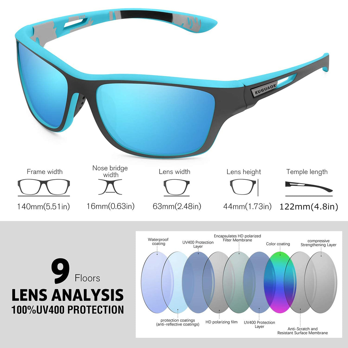 Hochwertige unisex Outdoor-Sportbrille – polarisierte TAC-Linse, kratzfest, für aktive Freizeit 4