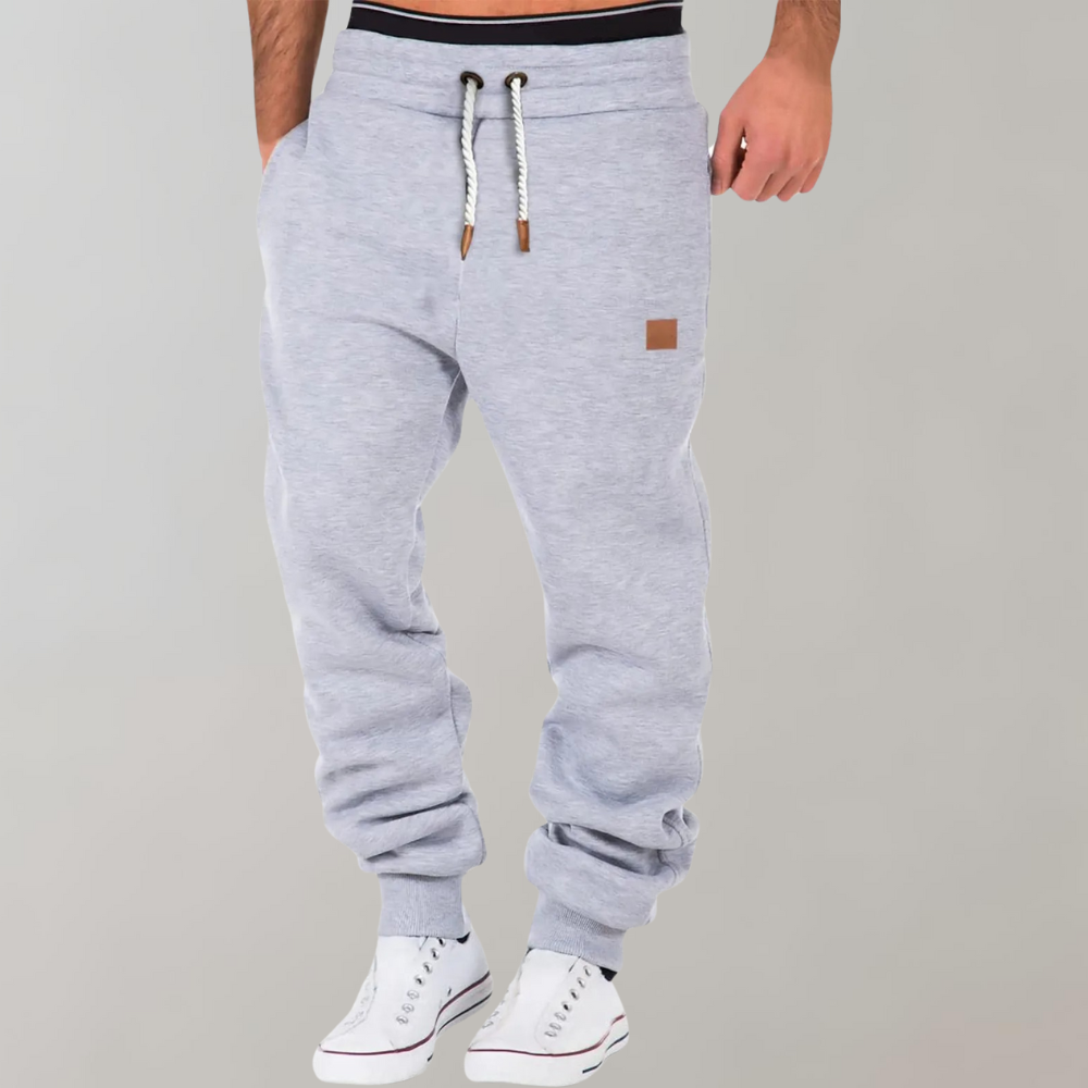 Variant image for Men's Jogging Pants with Adjustable Waist, Comfortable Cotton Track Pants for Active Lifestyle in Navy, Gray, Green, Black-7