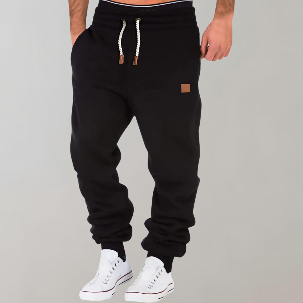 Variant image for Men's Jogging Pants with Adjustable Waist, Comfortable Cotton Track Pants for Active Lifestyle in Navy, Gray, Green, Black-25