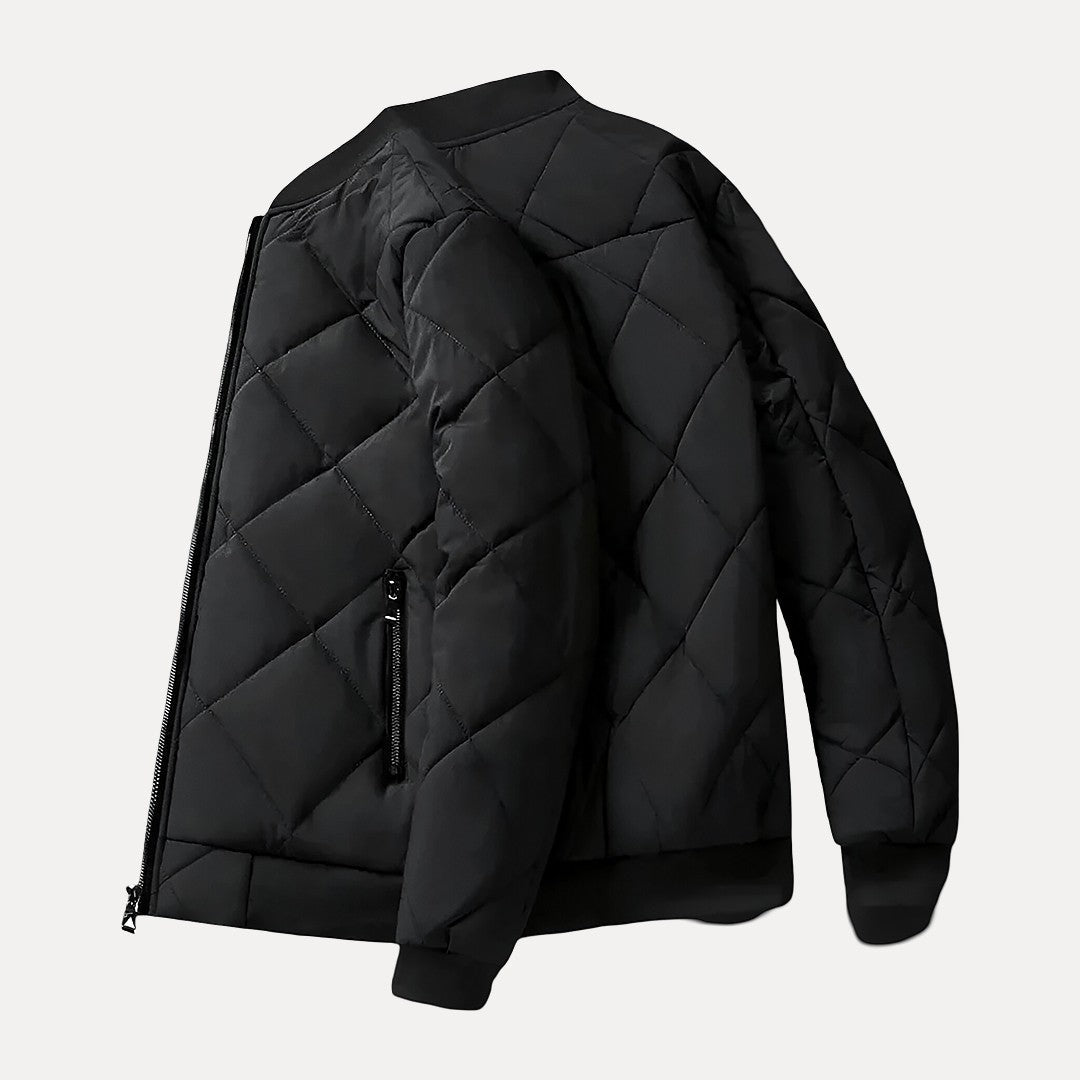 Men's Insulating Bomber Jacket - Quilted Cotton Padded