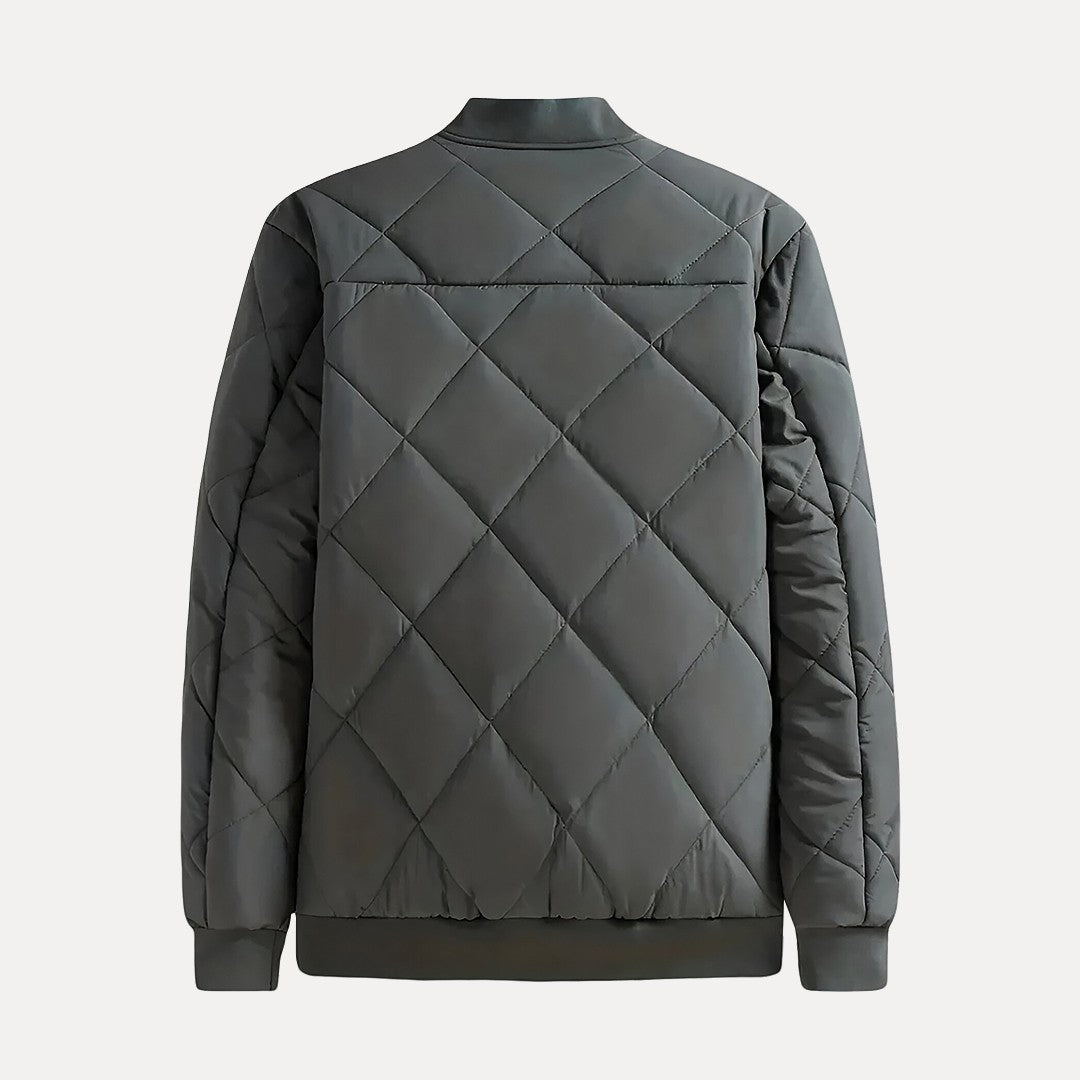 Men's Insulating Bomber Jacket - Quilted Cotton Padded