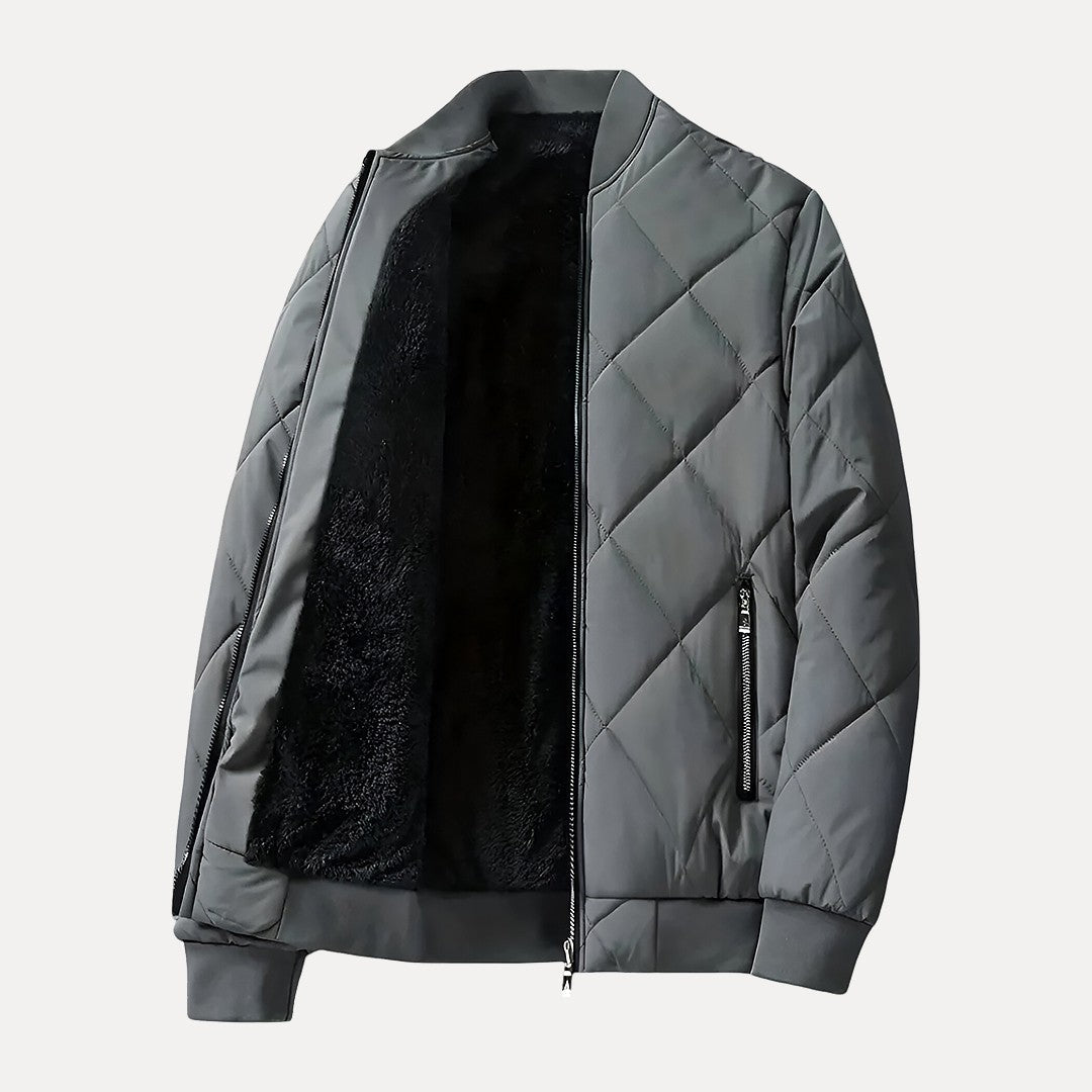 Men's Insulating Bomber Jacket - Quilted Cotton Padded