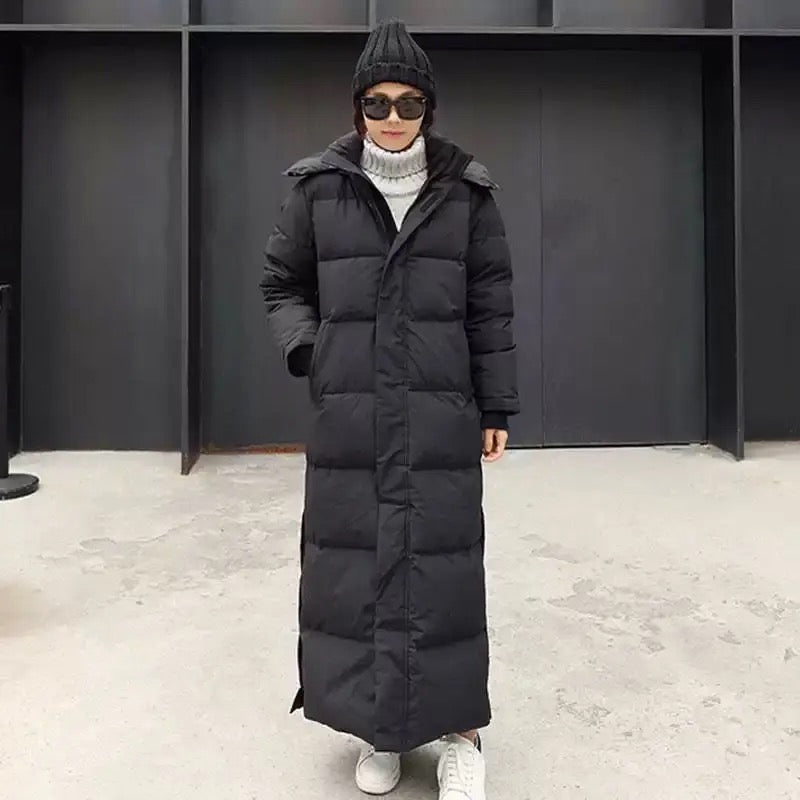 Oversized Windproof Women's Maxi Coat - Quilted Insulated