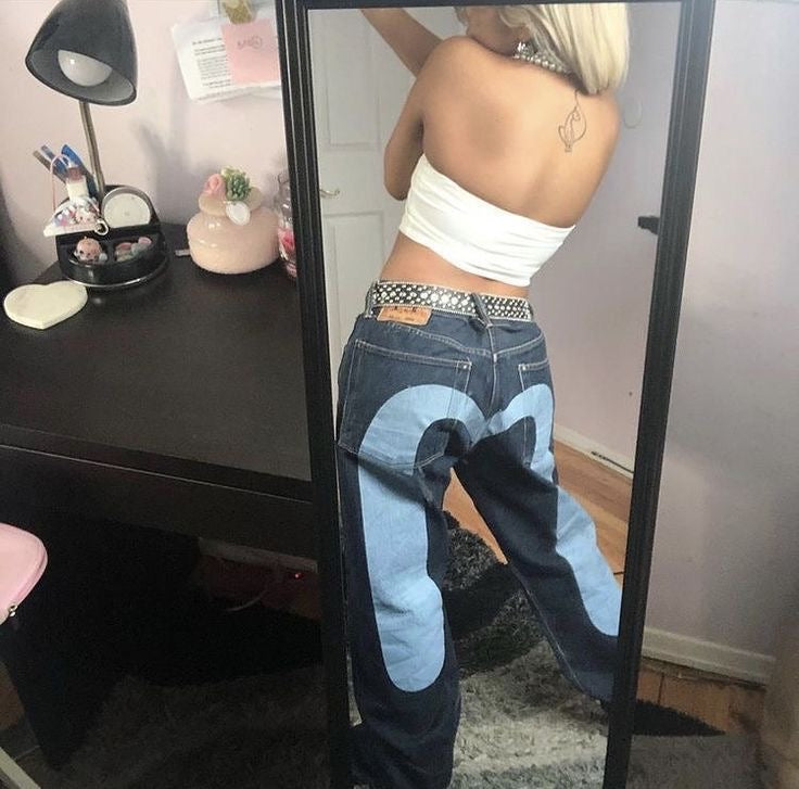 Vintage Wide Leg Jeans for Women, Medium High Waist Retro Style, Comfortable Flared Jeans for Everyday Wear-2