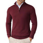 Light Timeless Men’s Knit Sweater - Zip Collar, Cotton