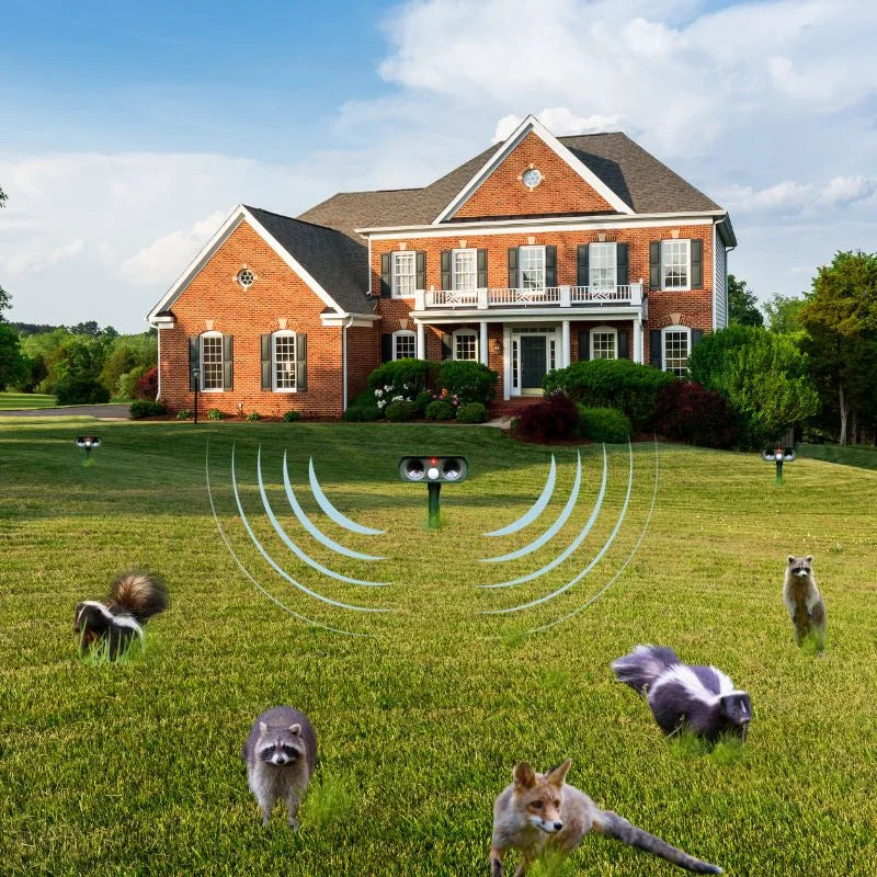 Solar Ultrasonic Pest Repeller Long Range Outdoor Garden