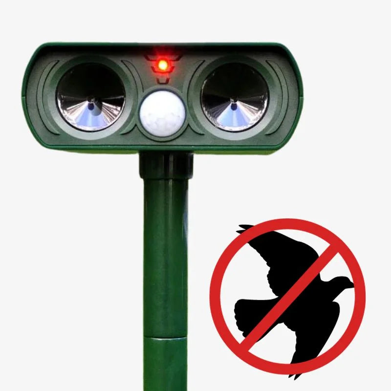 Ultrasonic Solar Bird Repeller Long Range Water-Resistant Outdoor