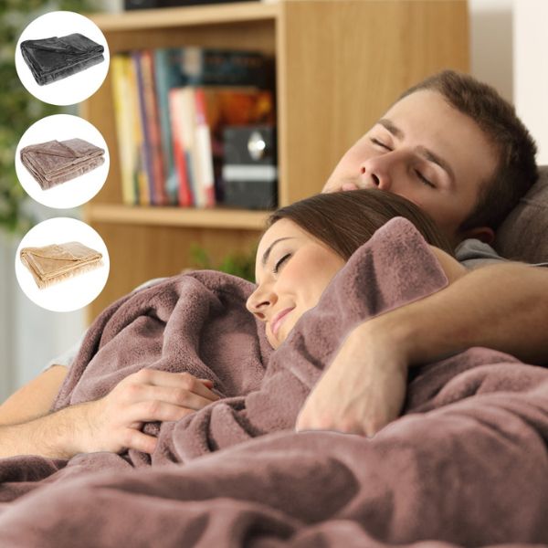 Cordless Motor-Driven Heated Blanket USB Powered Plush Flannel Throw 63x33 Inches Cozy Winter 2025 Gift