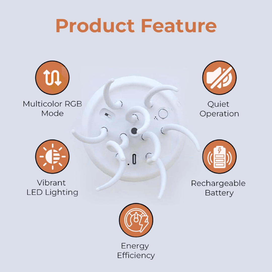 Color-Changing RGB Voice-Activated Night Light – LED Jellyfish Lamp