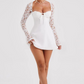 Elegant Lace Mini Dress for Women with Cut-Out Bust, Flattering Fit, Perfect for Summer and Cocktail Events-4