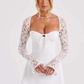 Elegant Lace Mini Dress for Women with Cut-Out Bust, Flattering Fit, Perfect for Summer and Cocktail Events-1