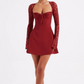 Variant image for Elegant Lace Mini Dress for Women with Cut-Out Bust, Flattering Fit, Perfect for Summer and Cocktail Events-9