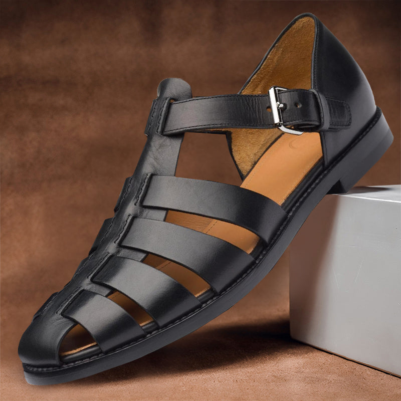 Premium Leather Sandals for Men, Comfortable and Stylish Casual Footwear for Warm Weather-6