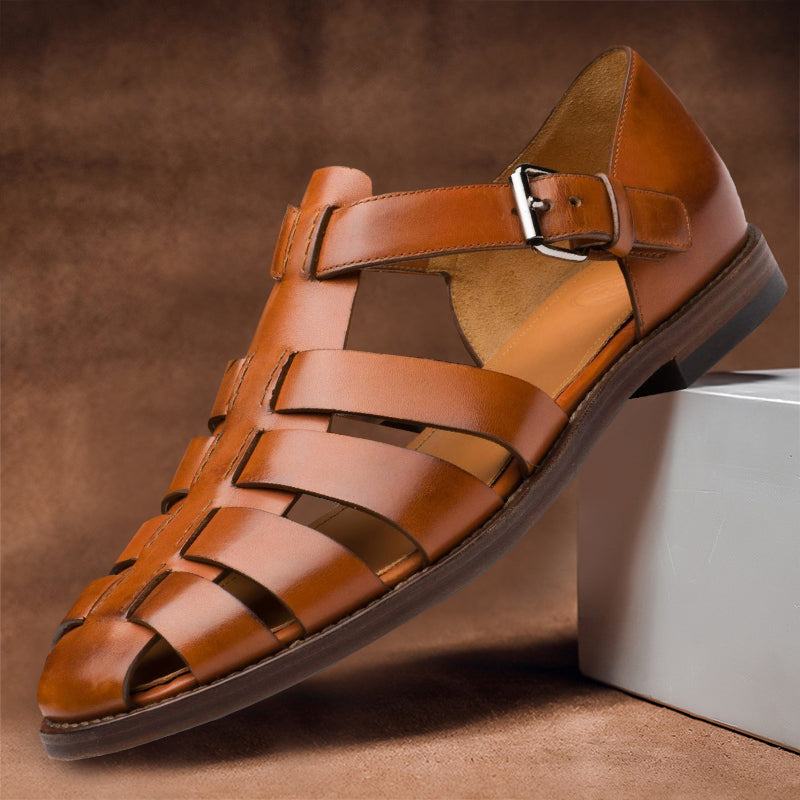 Variant image for Premium Leather Sandals for Men, Comfortable and Stylish Casual Footwear for Warm Weather-14