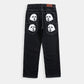 Variant image for High-Waisted Baggy Jeans for Women, Relaxed Fit Y2K Denim, Casual Wide Leg Design in Light Blue, Dark Blue, Black-1