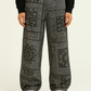 Black Bandana Jeans with Unique Prints for Stylish Urban Wear, Comfortable Fit, High-Quality Denim-2