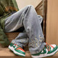 Flame Print Jeans for Men and Women, Stylish Denim with Bold Flame Designs, Available in Various Fits and Colors-4