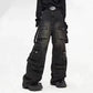 Black Denim Jeans with Fitted Cut for Gothic Style and Flattering Fit, Comfortable Casual Wear-1