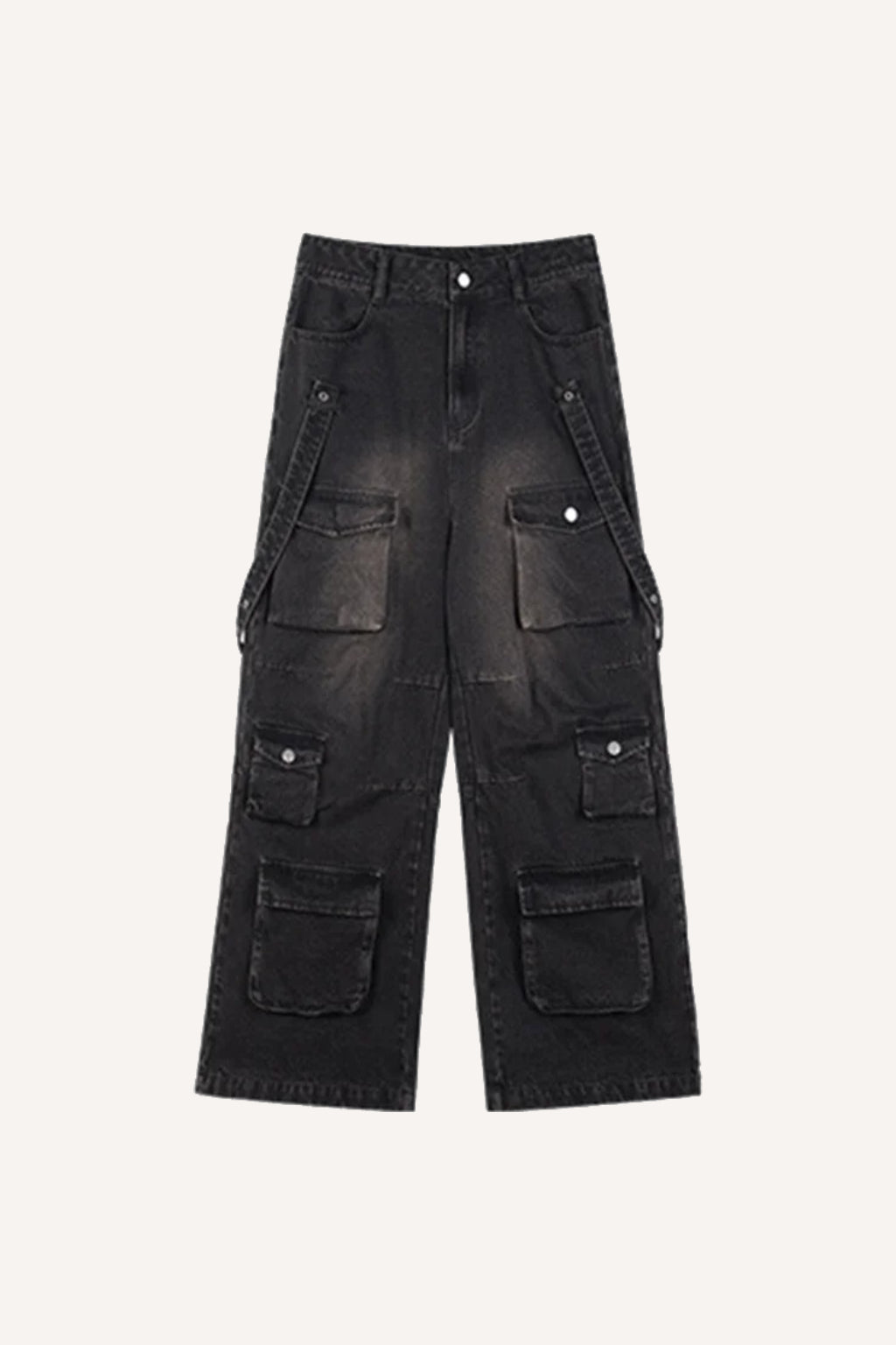 Black Denim Jeans with Fitted Cut for Gothic Style and Flattering Fit, Comfortable Casual Wear-2