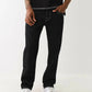 Black Y2K Jeans with White Stitching, Comfortable Fit, Regular Length, Versatile Style, 100% Cotton-5