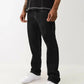 Black Y2K Jeans with White Stitching, Comfortable Fit, Regular Length, Versatile Style, 100% Cotton-6