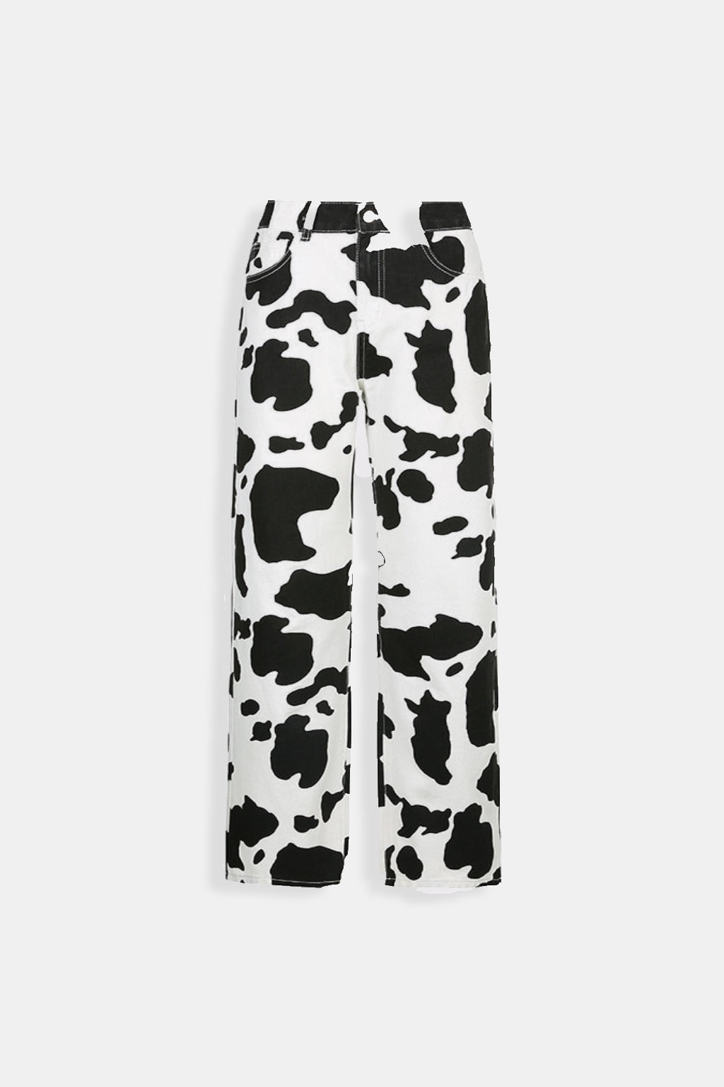 Variant image for Unique Cow Print Denim Jeans for Women, Comfortable High-Quality Casual Fit, Available in Skinny, Relaxed, and Straight Leg Styles-1