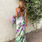 Elegant Open Back White Maxi Dress for Women with Halo Design and Fluid Silhouette, Perfect for Summer Events and Special Occasions-3