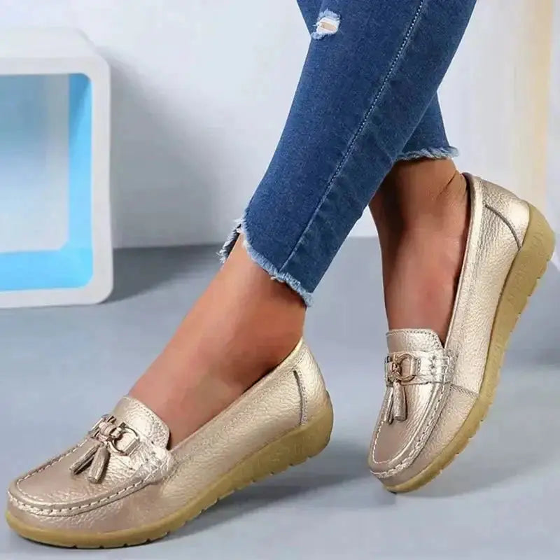 Variant image for Women's Orthopedic Moccasins, Breathable PU Leather Ladies Moccasin Shoes for Comfort and Support-60