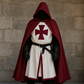 Knights Templar Crusader Cosplay Costume - Authentic Tunic & Cape Kit for Halloween