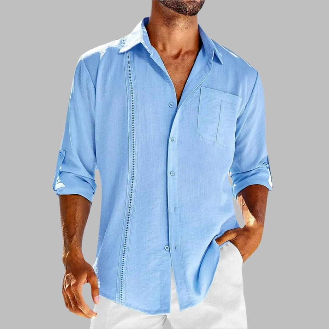 Variant image for Smart-Casual Men's Shirt in Breathable Cotton, Lightweight Fabric, Casual Cut, Versatile for Office and Outings-12