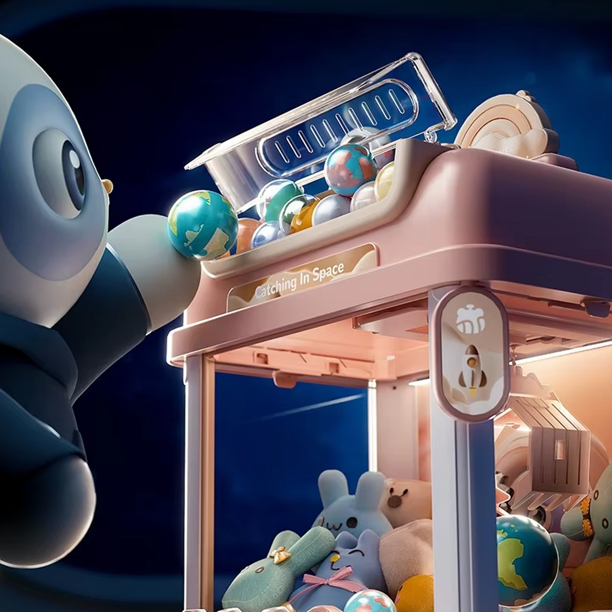 Coin-Operated Interactive Doll Machine Game - Fun Christmas Gift for Kids