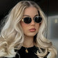Leichte Damen Sonnenbrille – ovale Metallrahmen, UV400 Schutz, für den Alltag 1
