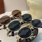 Leichte Damen Sonnenbrille – ovale Metallrahmen, UV400 Schutz, für den Alltag 4