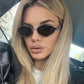 Leichte Damen Sonnenbrille – polygonales Design, metallischer Rahmen, für den Alltag 2