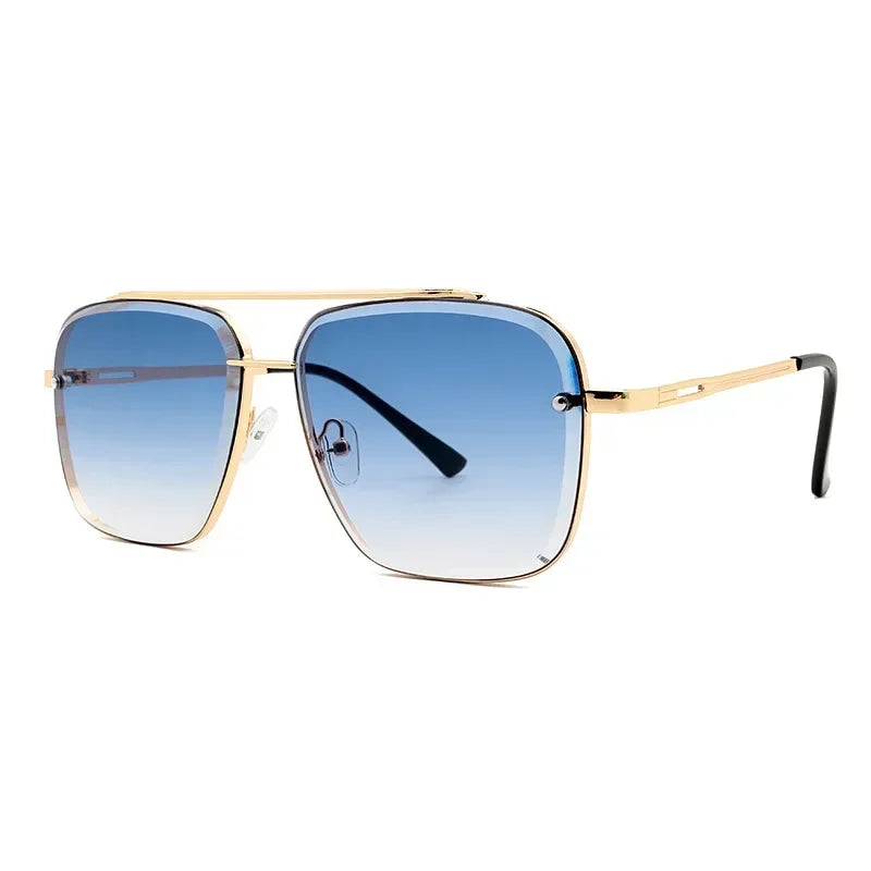 Leichte Herren Sonnenbrille – quadratischer Pilotenstil, UV400 Schutz, für den Alltag 0