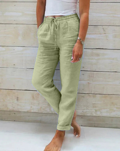 Leichte & bequeme Damenhose aus Leinen – moderner Schnitt, atmungsaktiv, für Büro und Freizeit 0