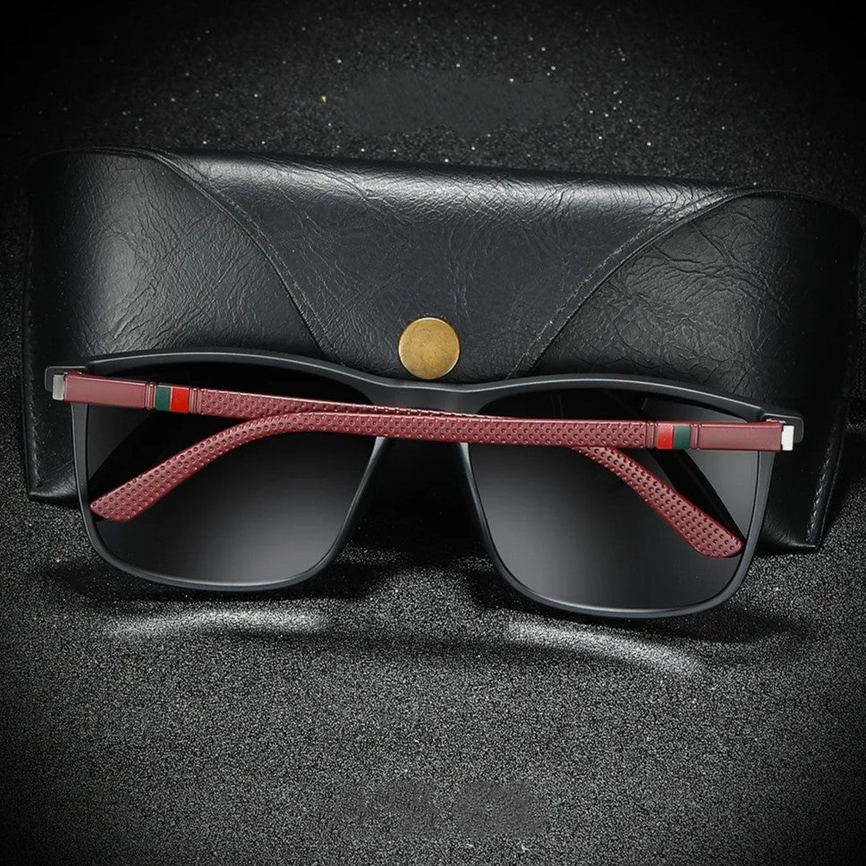 Leichte polarisierte Sonnenbrille für Herren – klassisches quadratisches Design, Kunststoff-Metall, für Sommer 2025 6