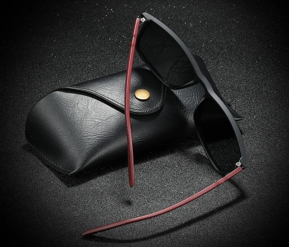 Leichte polarisierte Sonnenbrille für Herren – klassisches quadratisches Design, Kunststoff-Metall, für Sommer 2025 7