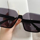 Leichte und raffinierte Sonnenbrille für Damen – halbrunder Metallrahmen, UV400-Schutz, für den Sommer 1
