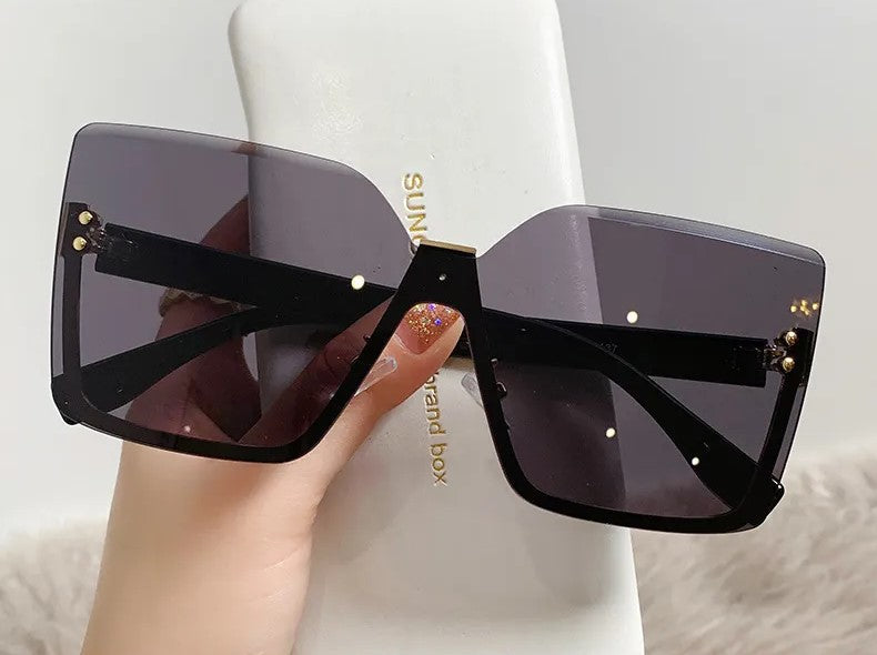 Leichte und raffinierte Sonnenbrille für Damen – halbrunder Metallrahmen, UV400-Schutz, für den Sommer 1