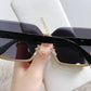 Leichte und raffinierte Sonnenbrille für Damen – halbrunder Metallrahmen, UV400-Schutz, für den Sommer 4